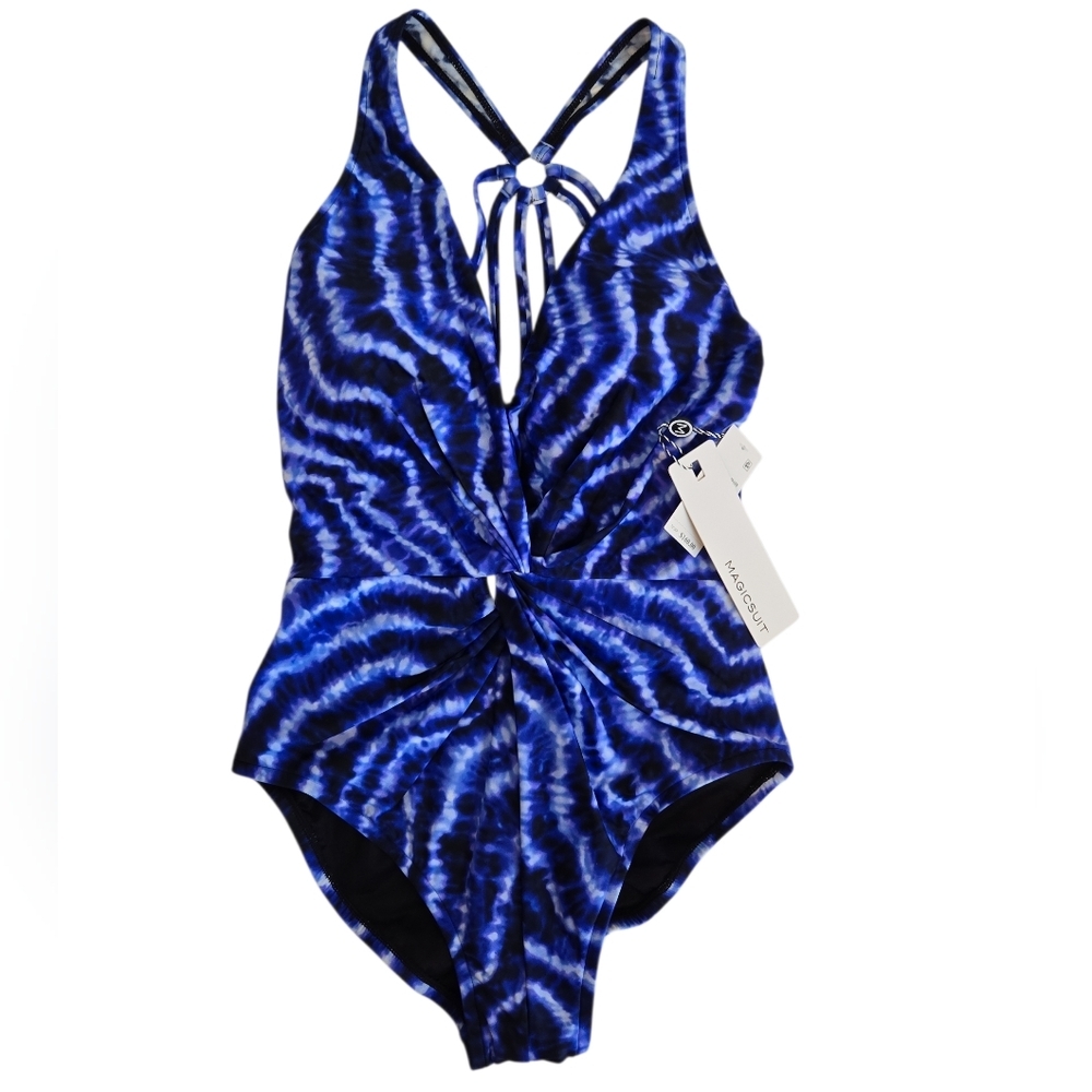 Magicsuit 'New Wave Drew' Tie-Dye One-Piece Swimsuit, Blue Multi - Picture 3 of 6
